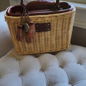 Patricia Nash Tan Woven Shoulder Bag